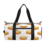 White Sandwiches Pattern Print Gym Bag