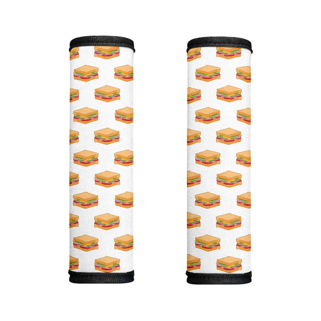 White Sandwiches Pattern Print Handle Covers