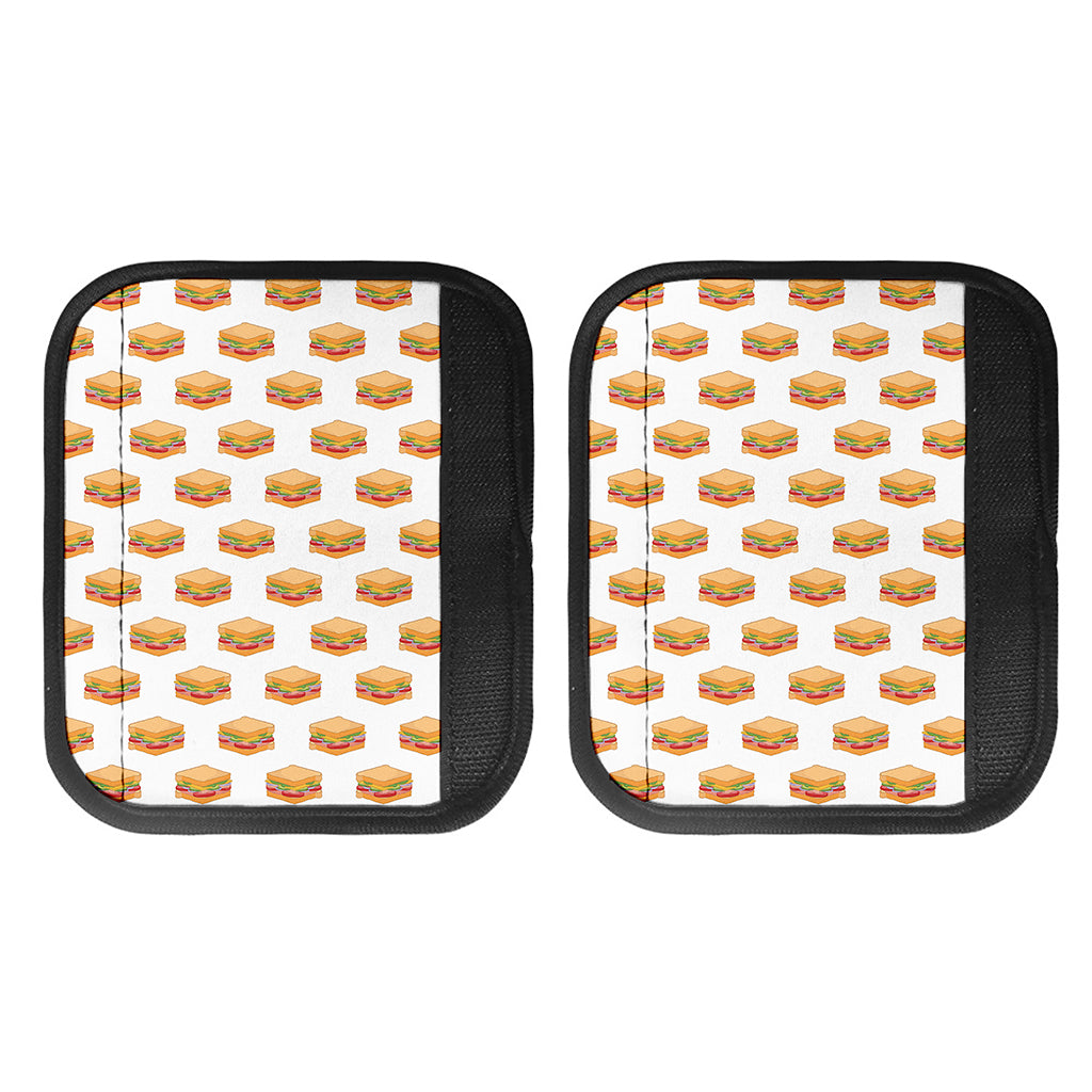 White Sandwiches Pattern Print Handle Covers