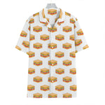 White Sandwiches Pattern Print Hawaiian Shirt