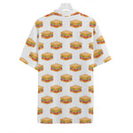 White Sandwiches Pattern Print Hawaiian Shirt