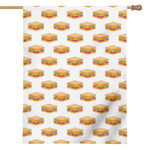 White Sandwiches Pattern Print House Flag