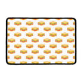 White Sandwiches Pattern Print Kitchen Mat