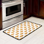 White Sandwiches Pattern Print Kitchen Mat