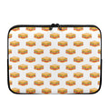 White Sandwiches Pattern Print Laptop Sleeve