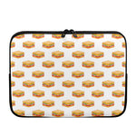 White Sandwiches Pattern Print Laptop Sleeve