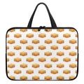 White Sandwiches Pattern Print Laptop Sleeve With Handle