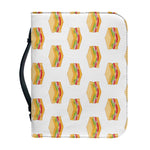 White Sandwiches Pattern Print Leather Bible Cover