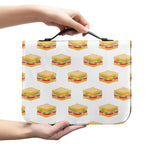 White Sandwiches Pattern Print Leather Bible Cover