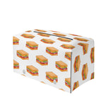White Sandwiches Pattern Print Leather Tissue Box Cover