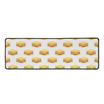 White Sandwiches Pattern Print Long Kitchen Mat