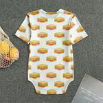 White Sandwiches Pattern Print Men's Bodysuit