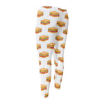 White Sandwiches Pattern Print Men's Compression Pants