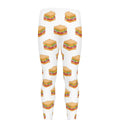 White Sandwiches Pattern Print Men's Leggings