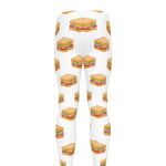 White Sandwiches Pattern Print Men's leggings
