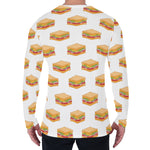 White Sandwiches Pattern Print Men's Long Sleeve T-Shirt
