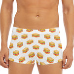 White Sandwiches Pattern Print Men's Short Boxer Briefs