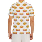 White Sandwiches Pattern Print Men's Short Sleeve Rash Guard