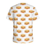 White Sandwiches Pattern Print Men's Sports T-Shirt