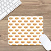 White Sandwiches Pattern Print Mouse Pad