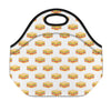 White Sandwiches Pattern Print Neoprene Lunch Bag
