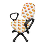 White Sandwiches Pattern Print Office Chair Cover