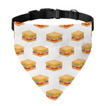 White Sandwiches Pattern Print Over The Collar Dog Bandana