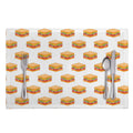 White Sandwiches Pattern Print Placemat