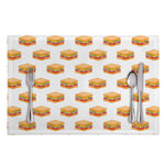 White Sandwiches Pattern Print Placemat