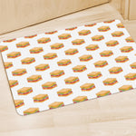 White Sandwiches Pattern Print Polyester Doormat