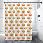 White Sandwiches Pattern Print Premium Shower Curtain