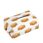 White Sandwiches Pattern Print Rectangle Tissue Box Cover