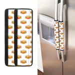 White Sandwiches Pattern Print Refrigerator Handle Covers