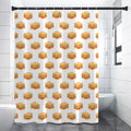 White Sandwiches Pattern Print Shower Curtain