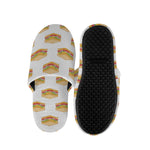 White Sandwiches Pattern Print Slippers