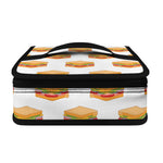 White Sandwiches Pattern Print Small Lunch Bag