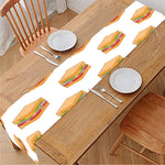 White Sandwiches Pattern Print Table Runner