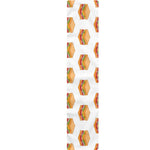 White Sandwiches Pattern Print Table Runner