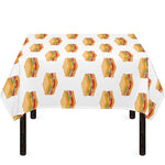 White Sandwiches Pattern Print Tablecloth
