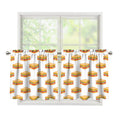 White Sandwiches Pattern Print Tier Curtains