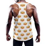White Sandwiches Pattern Print Training Tank Top