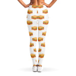 White Sandwiches Pattern Print Women's Leggings