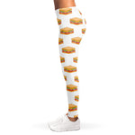 White Sandwiches Pattern Print Women's Leggings