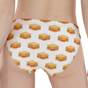 White Sandwiches Pattern Print Women's Panties