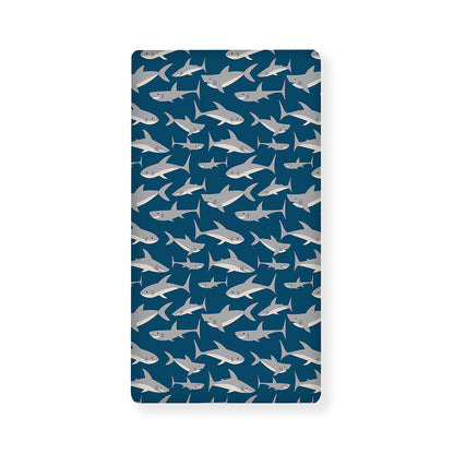 White Shark Pattern Print Baby Crib Sheet