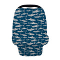White Shark Pattern Print Baby Seat Cover