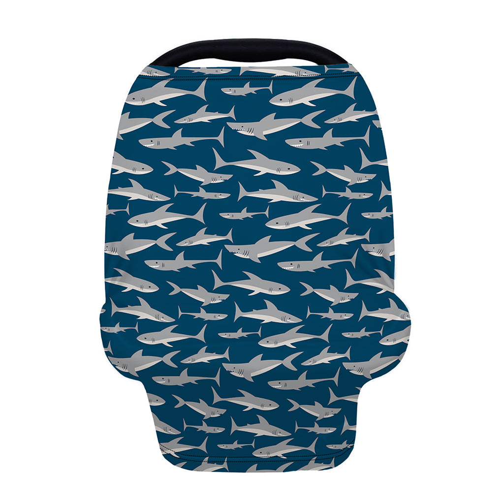 White Shark Pattern Print Baby Seat Cover