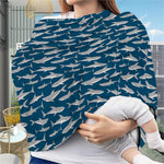 White Shark Pattern Print Baby Seat Cover