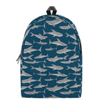 White Shark Pattern Print Backpack