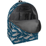 White Shark Pattern Print Backpack